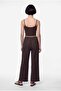 Women's Wide Leg Pants with Elastic Waist - 3