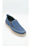 Gr0541 Genuine Nubuck Leather Stitching and Straw Appearance Daily Comfortable Use Blue Men's Casual Shoes
