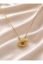 Women's Gold Figured Zircon Stone Necklace Elegant Chain Necklace Stylish Special Design Sparkling Detail Suitable for Daily Use Modern Women's Jewelry Gift Necklace
