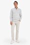 Standard Fit Regular Cut Stand Collar Half Zipper Basic Plain Knitwear Sweater A5184Ax25Au - 2