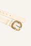 Women's Large Buckle Faux Leather Jean Belt F3273Axns - 3
