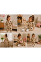 Baby Girl Cream Bow Patterned Ruffle Detailed Sweatshirt and Sweatpants 2-Piece Set - 3