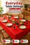 Red Plastic Tablecloth 137X180 cm Disposable Wipeable Party Invitation Cover for Organization 1 Piece - 6