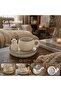 Minimal Cat Figured Ceramic Coffee Cup Set Modern Turkish Coffee Cup Set Stylish Elegant Special 93 ml - 2