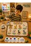 6-Piece Wooden Puzzle Set Educational Learning Find & Match Jigsaw Farm Animals Hand Tools Air Vehicles Land Vehicles Fruits Numbers - 2