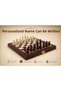 3-in-1 Wooden Chess Checkers Backgammon Set Foldable Interlocking Pieces Classic Game Set Gift Set 34cm - 3