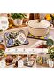Set of 2 Mdf Coasters 18X18 cm – Uv Printed Decorative Pot & Teapot Mats – Mediterranean Lemon Olive Patterned - 2
