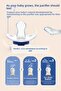 Transparent Patterned Orthodontic Pacifier with Soft Silicone Tip 6-18 Months Blue - 6