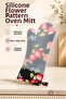 Silicone Floral Pattern Oven Mitt Non-Slip Grip Kitchen Glove