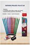 Pencil Hb 1 Dozen Pencils Sharpener Eraser Gift Nataraj Pencil Metallic Color 1 Dozen