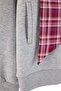 Gri Melanj İçi Polarlı Bağlamalı Ekose Kapüşonlu Fermuarlı Örme Hırka/Sweatshirt TWOAW27SW00074 - 7