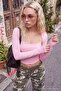 Pink 2-Piece Bolero Soft Brushed Fabric Padded Supportive/Shape-Making Knitted Sports Bra Thmaw27Ss00005 - 3