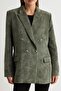 Khaki Double-Breasted Regular Fit Corduroy Blazer Jacket Twoaw26Bc00031 - 4