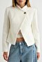 Beyaz Tüvit Blazer Ceket TWOAW27BC00013 - 3
