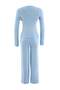Mavi 3'lü Bolerolu Viskon Fitilli Örme Pijama Takımı THMAW27PT00146 - 7