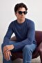 Taş-İndigo-Siyah 3'lü Paket Slim/Dar Kesim %100 Pamuk Erkek T-Shirt TEDAW25TS00010 - 4