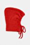 Red Soft Textured Tie-Back Knitwear Balaclava Beanie Twoaw26Br00002 - 5