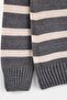 Grey-Beige Regular/Normal Cut Striped High Neck Knitwear Sweater Tmnaw27Kz00010 - 8