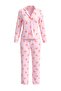 Pembe %100 Pamuklu Biyeli Kruvasan Desenli Örme Pijama Takımı THMAW27PT00100 - 4