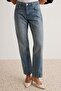 Mavi Yüksek Bel Straight Düz Paça Jeans TWOAW27JE00187 - 3