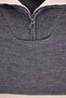 Grey-Beige Regular/Normal Cut Striped High Neck Knitwear Sweater Tmnaw27Kz00010 - 7