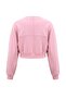 Açık Pembe Kalın Bolero Kalıp Yarasa Kol Oversize Süper Crop Örme Sweatshirt TWOAW27SW00027 - 3