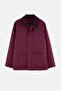 Bordo Regular Fit Kadife Yaka Detaylı Unisex Mevsimlik Mont TMNAW25MO00017 - 6