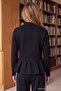 Black Thick Fleece Inside Button Detailed Stand Collar Peplum Regular Fit Knitted Sweatshirt Twoaw27Sw00015 - 7
