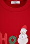 Red Girl/Boy Cotton Christmas Printed Knitted Thick Non-Embossed Sweatshirt Tkdaw25Sw00098 - 3