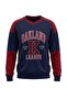 Lacivert Renk Bloklu Kolej Baskılı Oversize/Geniş Kesim Aplikeli Örme Sweatshirt TWOAW27SW00149 - 5