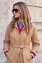 Wardrobe Essentials Camel Bağlamalı Yaka Detaylı Oversize Uzun Trençkot TWOAW27TR00022 - 3