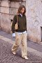 Wardrobe Essentials Haki Yumuşak Fermuarlı Dik Yaka Triko Kazak TWOAW27KZ00127 - 2