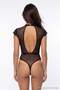 Siyah Dantel Cut Out Detaylı Sırt Dekolteli Çıtçıtlı Örme Body THMAW27BD00004 - 4