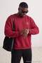 Büyük Beden Bordo Oversize/Geniş Kalıp Baskılı Sweatshirt TMNAW27AO00025