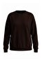 Kahverengi Soft/Yumuşak Dokunuşlu Regular Kalıp Bisiklet Yaka Örme Sweatshirt TWOAW27SW00145 - 5