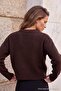 Wardrobe Essentials Kahverengi Yünlü Bisiklet Yaka Basic Triko Hırka TWOAW27HI00098 - 5