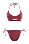 Burgundy Glitter Bralette Covered Regular Waist Regular Bikini Set Tbess26Bt00031 - 4