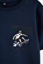 Navy Blue Plain Knitted T-Shirt Tkdss26Ts00087 - 5