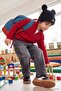 Red Boy's Stand Collar Zippered Embroidered Knitwear Sweater Tkdaw27Kz00033 - 3