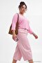 Pink Bat Sleeve Soft Flowy Knitted Plus Size Blouse Tbbaw27Af00012 - 5