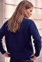 Wardrobe Essentials Lacivert Yumuşak Dokulu Basic Geniş Kalıp Özel Kalite Triko HırkaTWOAW27HI00090 - 5
