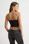 Black Strapless Lace Detailed Bustier Tpraw27Bs00018 - 4