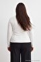 Ecru Finike Woven Large Size Blouse - 4