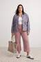 Dusty Rose Stitching Detailed High Waist Medium Stretch Wide Leg Jeans Tbbaw27Cj00021 - 4