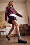 White-Grey 3-Piece Cotton Ribbon/Bow Embroidered Jacquard Knitted Socks Thmaw27Co00014 - 5