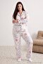 Ecru 100% Cotton Fun Printed Ribbed Knitted Pajama Set Tbbaw27Ai00017 - 2
