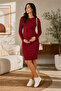 Maternity Corded Flexible Soft Fabric Dress