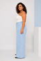 Women'S-Battal Premium Large Size Wide-Leg Lycra Comfortable Cut Denim Pants-Light Denim Blue - 3