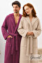 Venora |   Cotton Unisex 2-Piece Ribbed Hooded Bathrobe Set |   Bathrobe |   Ultra Soft |   Bathrobe Set |   Dowry - 2