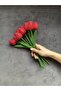 Artificial Flower 10Pcs Red Wet Tulip - 6